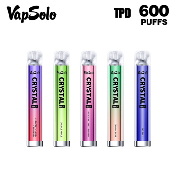 Vapsolo Crystal 600 Puffs Disposable Vapes Europe Wholesale