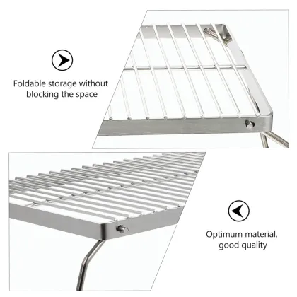 Stainless Steel Foldable Barbecue Rack for Outdoor BBQ