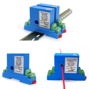 उच्च गुणवत्ता DQ703MB छिद्रित वर्तमान ट्रांसमीटर AC/DC 0-5A/10A/20A हॉल प्रभाव सेंसर 4-20MA आउटपुट 0-10V