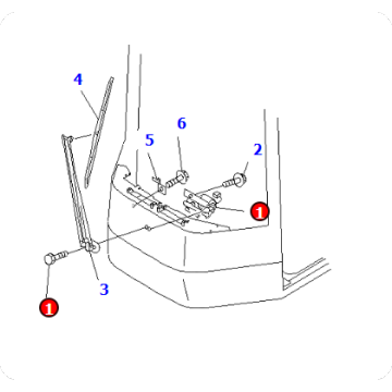 Wiper motor for loader WA800-3 421-56-21520