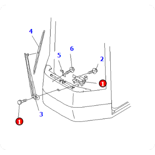 Wiper motor for loader WA800-3 421-56-21520