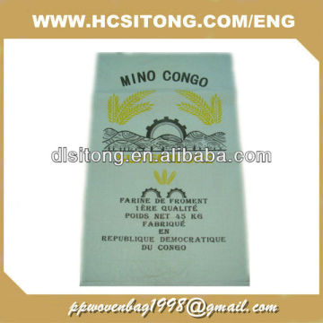 white pp bag stock packing flour