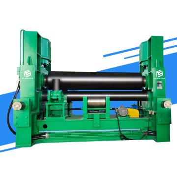 CNC Upper Roll Universal 3 Rollers Plate Rolling Winding Machine W11S Series for Metal Sheets (6x1500mm)