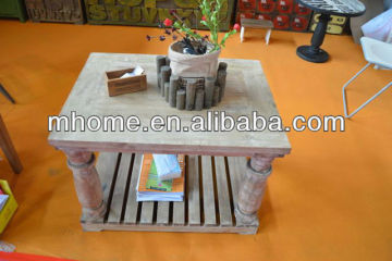 White Chinese wooden antique furniture tea table