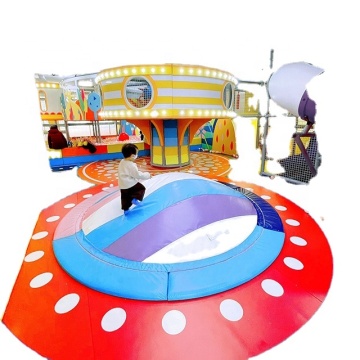 Kids' Inflatable Bouncing Cloud Trampoline and Play Mat for Community Park and Home Use