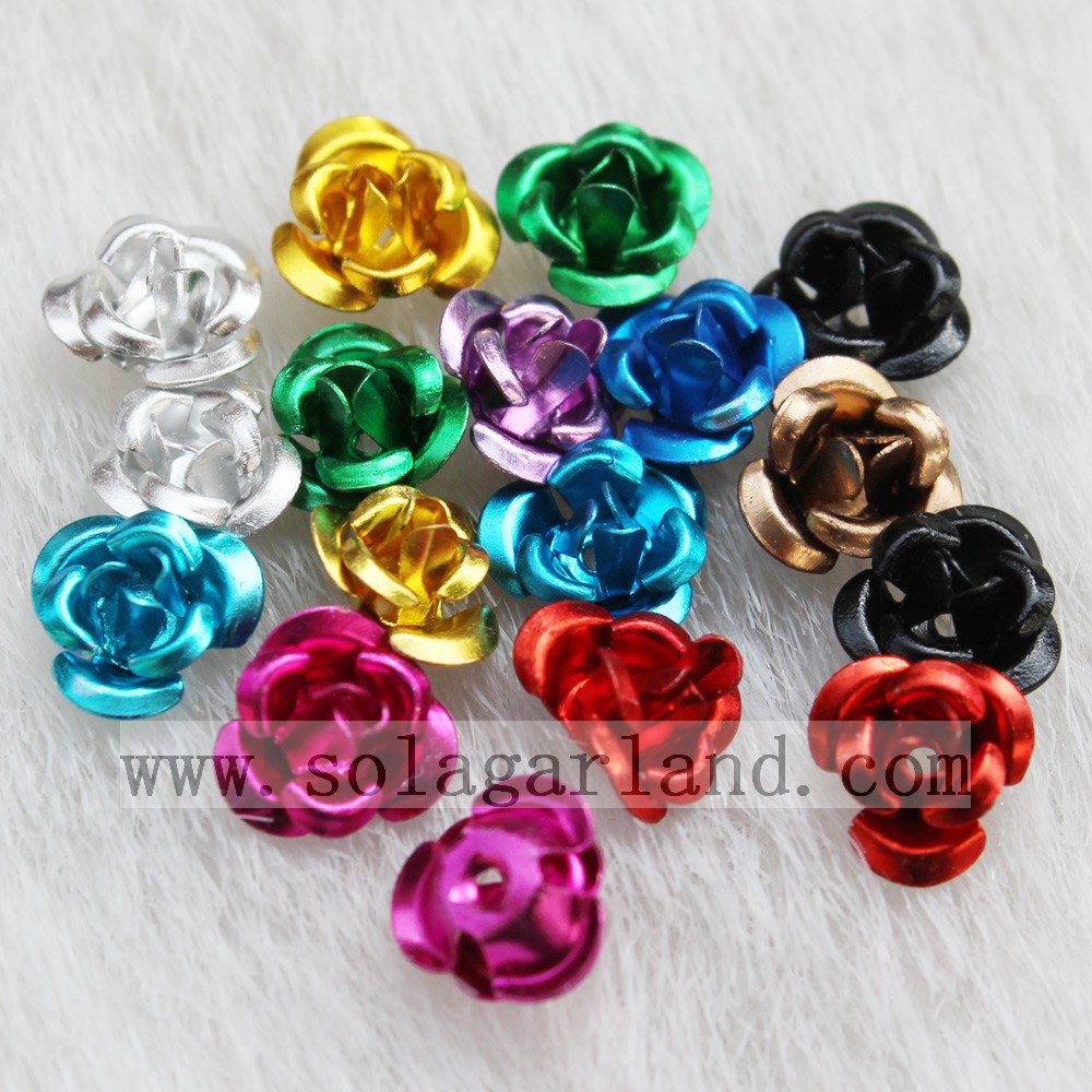 Aluminum Rose Flower Beads