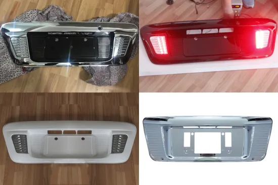 LED license plate fame chrome black white for Toyota hiace KDH 2005-2016 accessories