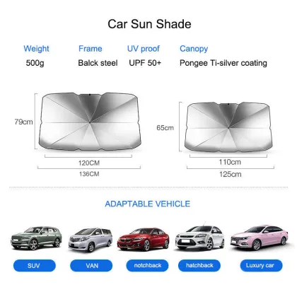 Foldable Sun Shade Car Umbrella for Summer Sun Protection