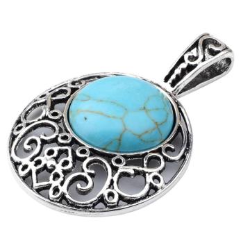 Alloy Gemstone Pendant Mother's Day Gift Natural Crystal Necklace Silver Wrap Healing Gemstone Pendant Necklaces Jewe
