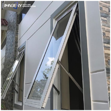 Large Commercial Double Glazed Insulated Aluminum Awning Windows for Sale with Screen