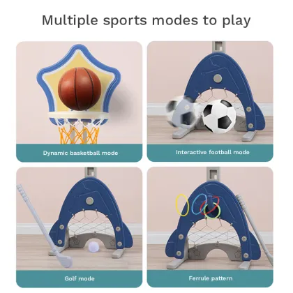 Adjustable Basketball Stand for Children's Amusement Park Toy: PE Plastic Pentagram Ball Rack