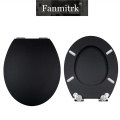 Fanmitrk Black Toilet Seat Wooden-Durable Wood Toilet Seat