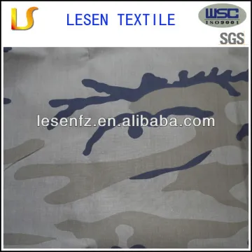 Polyester cotton camouflage printed fabric for beach shorts