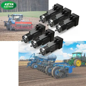 High Efficiency Tractor Seeding Planter Motor DC12V 24V 63RPM 50W IP66 12A 40mm Flange Seeder Motor Fit Multi-row Agri Machinery