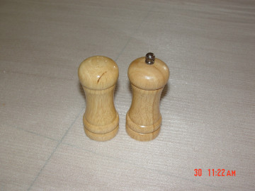 wooden pepper mill