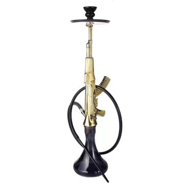 Wholesale Pink Gold Gun-Shaped Ak47 Hookahs - High-Quality Resin Chicha