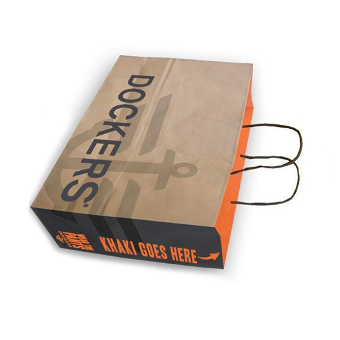 Custom Paper Bag Recycled Brown Paper Bag with logo Printed