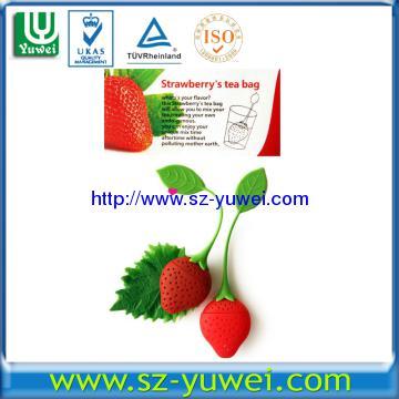 New Designed Silicone Tea Bag in Strawberry Shape