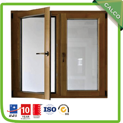 Aluminio doble templado vidrio ventana