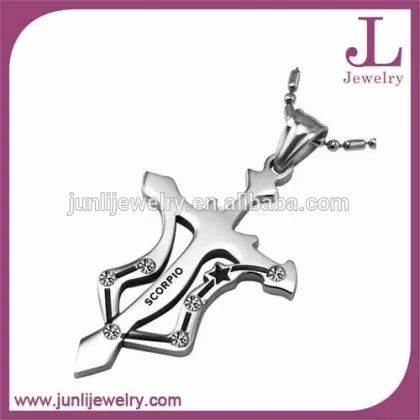 Junli Jewelry Fashion Cross Pendant Stainless Steel Silver Taurus Pendant
