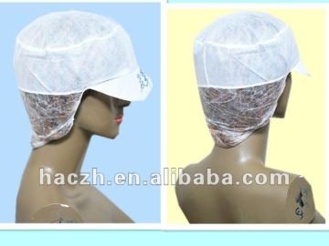 Disposable Non woven bouffant cap with peak