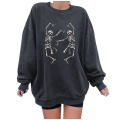 Women's Halloween Sweatshirts Dancing Skeleton Shirts