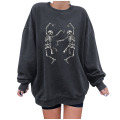 Frauen Halloween Sweatshirts tanzt Skeletthemden