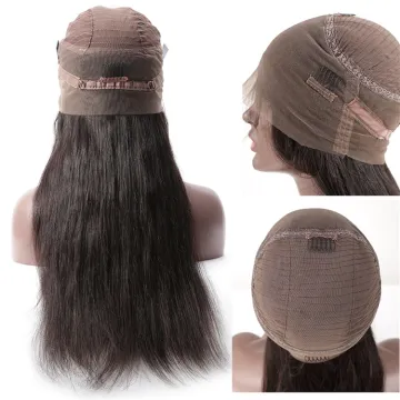 Pre-Plucked 360 Yaki Kinky Straight Frontal Lace Wigs for Black Women Human Hair Transparent HD Full Lace Human Hair Wigs