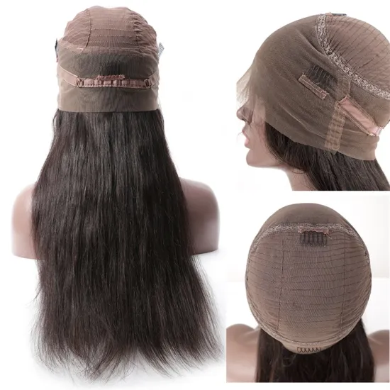 Pre-Plucked 360 Yaki Kinky Straight Frontal Lace Wigs for Black Women Human Hair Transparent HD Full Lace Human Hair Wigs