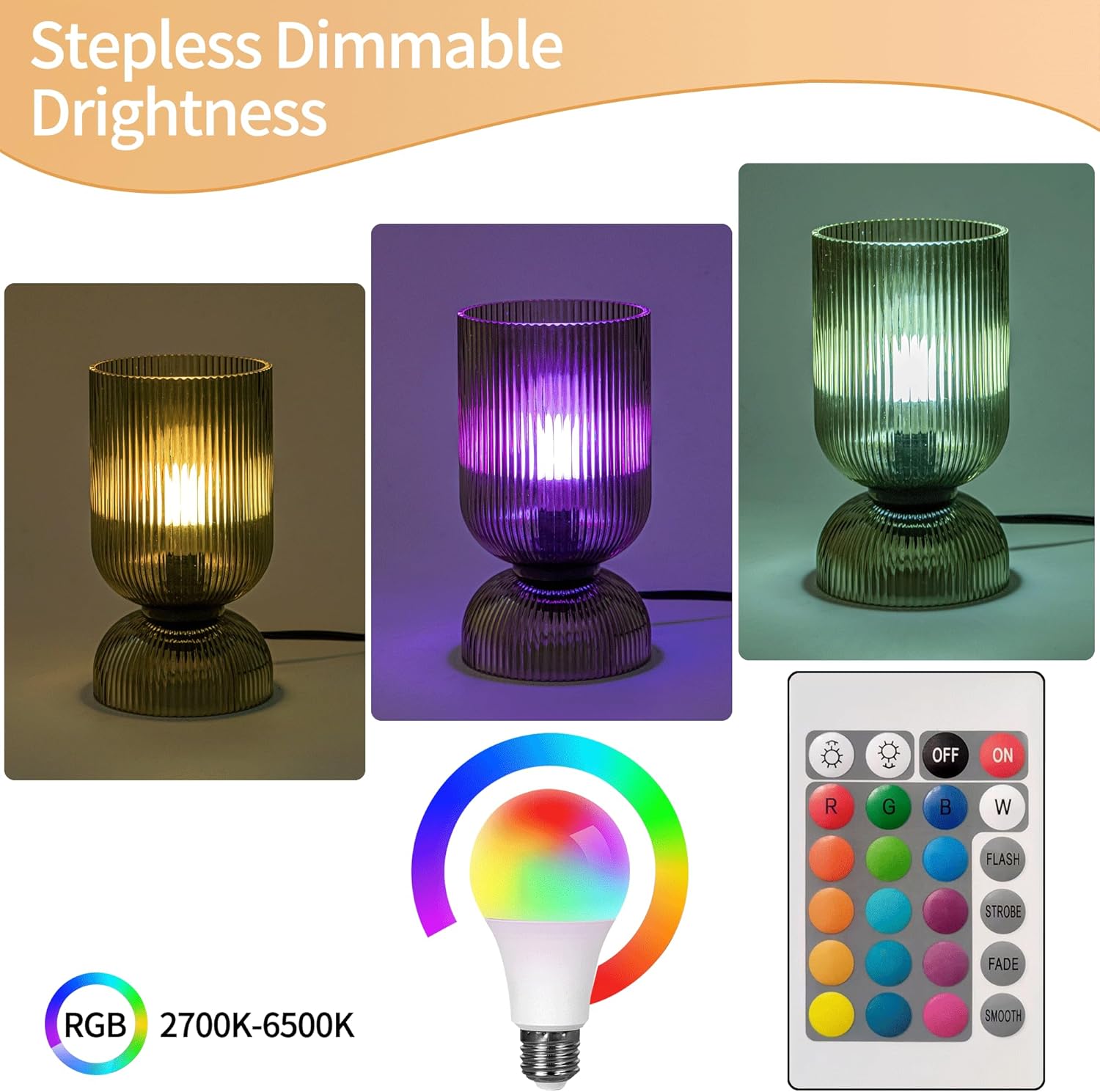 RGBW LED bulb table lamps (5)