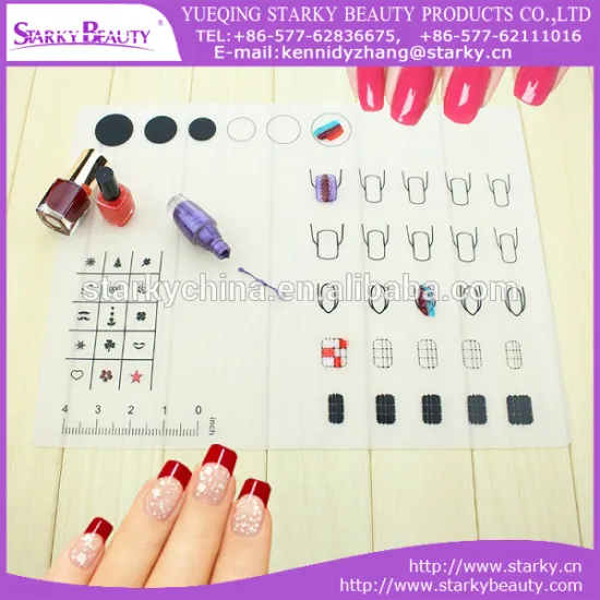 Professional Custom Nail Art Stamping Plates with Mat, Nail Art Table Mat