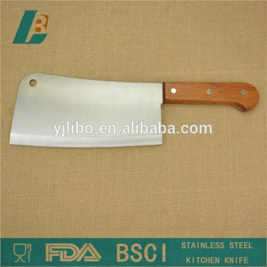 good quality chopping knife with wooden handle