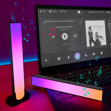 RGB Ambiance Light Bar with Remote Control - Modern Gaming Desk Lamp