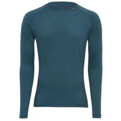 Mens Long Sleeve Wool Thermal Crew Neck Base Layer Shirt