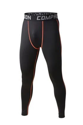 mens running long pants lycra spandex training tights