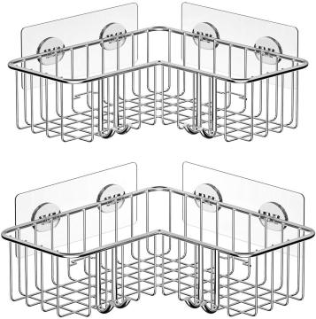 Bathroom Corner Shelf - Adhesive Wall Mounted Shower Organizer Rack