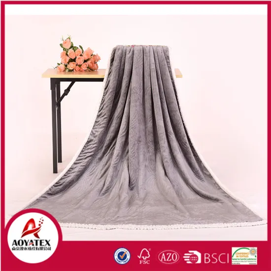 new design super soft quilting seam micromink blanket backside sherpa