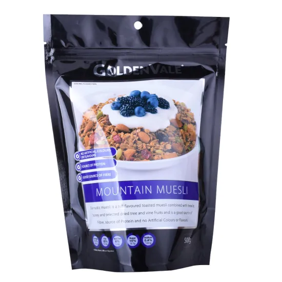 48 oz Plastic Zipper Bag for oatmeal packaging