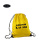 Draswtring के साथ पीला खेल नायलॉन packsack बैग