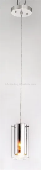 White opal inner cylinder glass chrome metal details