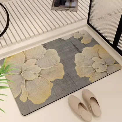 Non-Slip Water Absorbent Rubber Diatom Mud Bathroom Floor Mat