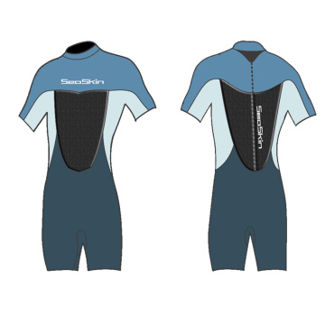 SECE SENEN MENS 3/2 mm trở lại Zip Shorty Lặn Wetsuits