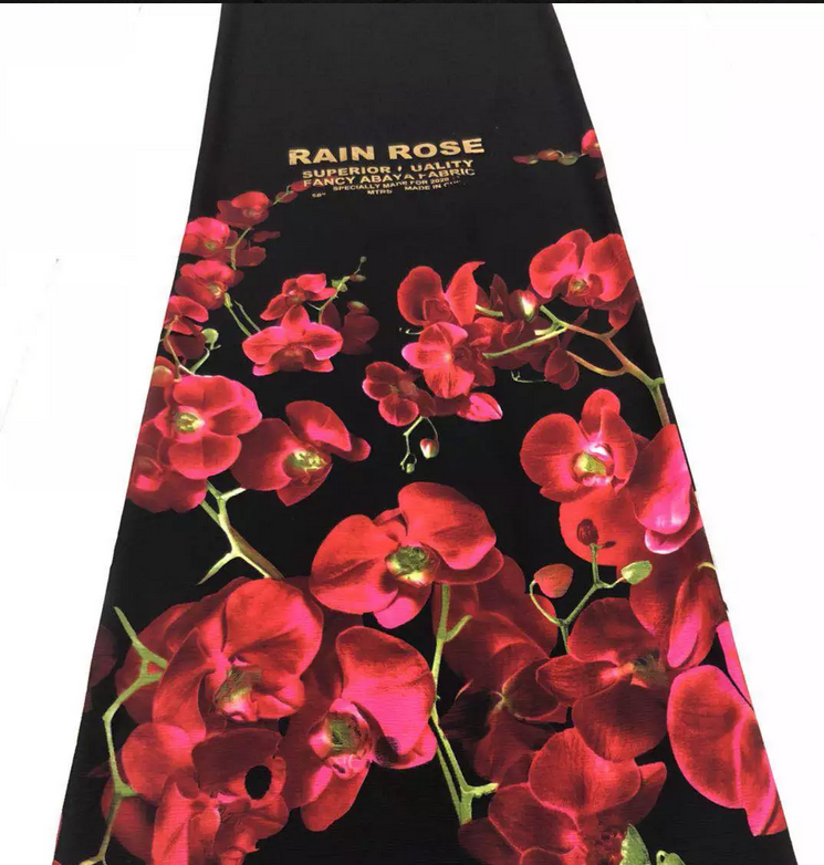 Print Nida Abaya Fabric 1