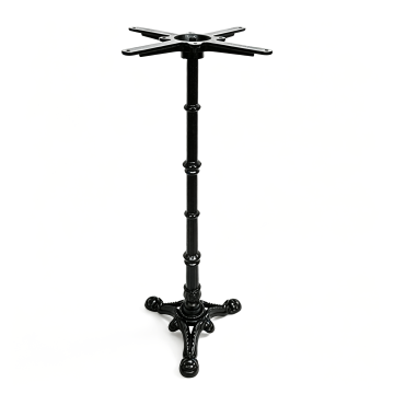 Commercial Black Powder Coated Cast Iron Table Base Three Claw Solid Column D450 H1080mm Outdoor Restaurant Dining Furniture