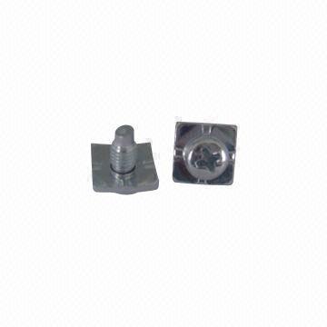 Pan head screws with square washer, zinc plating