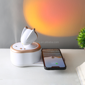 Wireless Fast Charge Desk Lamp with Humidifier and Flood Light