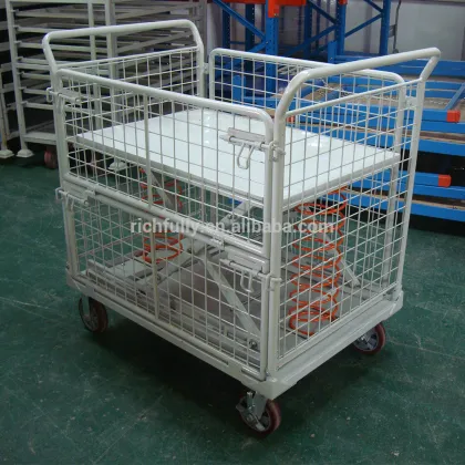 Folding Cage with springs shock absorber & board & castors
