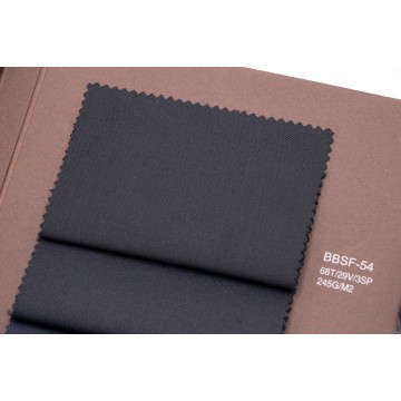 Black Worsted Solution-Dyed TR Fabric