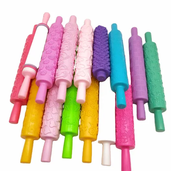 Plastic Embossed Rolling Pin for Fondant and Pastry Decorating