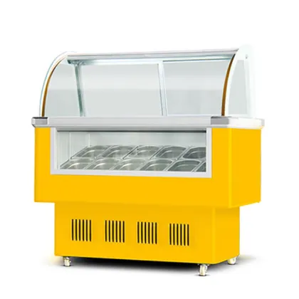 Lecon Brand Direct Cooling Ice Cream Fridge Display Freezer Glass Door